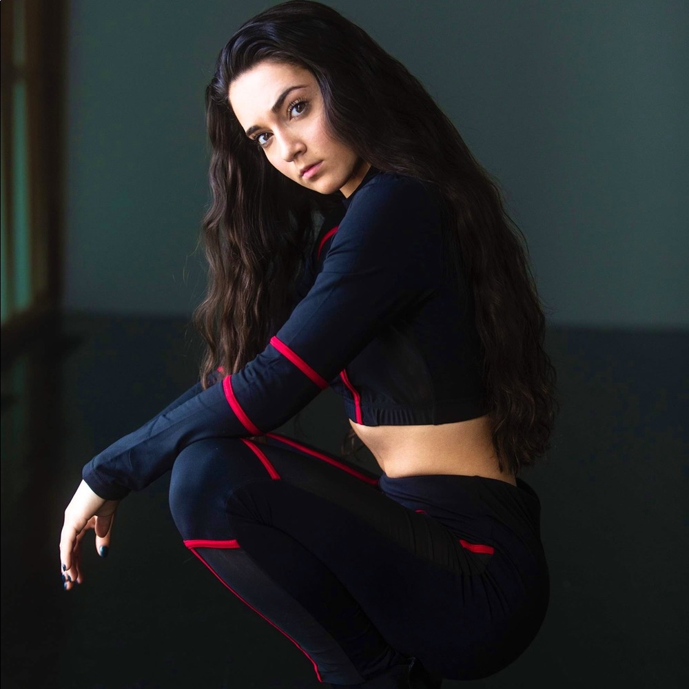 Cropped Long Sleeve Athletic Top
